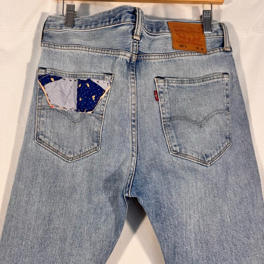 Vintage Levi’s 501 Quilt Patchwork Jeans - Picture 4 of 8